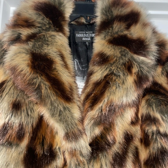 Donna Salyers Fabulous Faux Fur Feline Fine Luxurious Coat 1st Sample Sz XS NWT - Picture 5 of 10